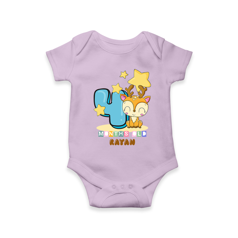 Celebrate The Fourth Month Birthday Customised Romper