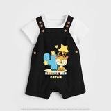 Make Your BabyÕs 4th Month Extra Special With Our Customized Baby Dungaree Set - BLACK - 0 - 5 Months Old (Chest 18")