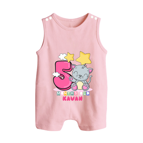 Make Your BabyÕs 5th Month Extra Special With Our Customized Baby Romper Suit - BABY PINK - 0 - 5 Months Old (Chest 18")