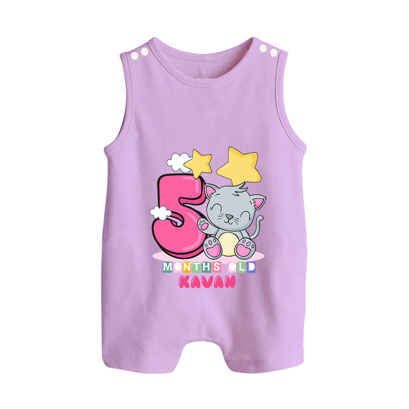 Make Your BabyÕs 5th Month Extra Special With Our Customized Baby Romper Suit - LILAC - 0 - 5 Months Old (Chest 18")