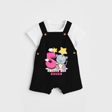 Celebrate The Fifth Month Birthday Customised Dungaree set - BLACK - 0 - 5 Months Old (Chest 17")