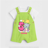 Make Your BabyÕs 5th Month Extra Special With Our Customized Baby Dungaree Set - GREEN - 0 - 5 Months Old (Chest 18")