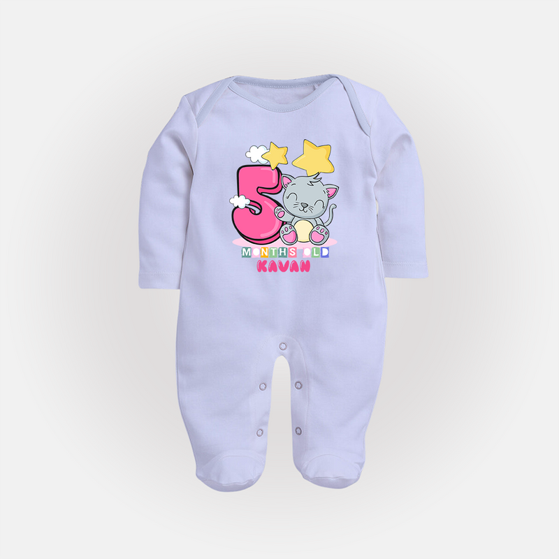 Make Your BabyÕs 5th Month Extra Special With Our Customized Baby Sleep Suit - BABY BLUE - New Born (Chest 7.5")