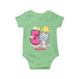 Make Your BabyÕs 5th Month Extra Special With Our Customized Baby Romper - GREEN - 0 - 3 Months Old (Chest 16")