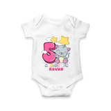 Make Your BabyÕs 5th Month Extra Special With Our Customized Baby Romper - WHITE - 0 - 3 Months Old (Chest 16")