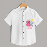 Celebrate The Fifth Month Birthday Customised Shirt - WHITE - 0 - 6 Months Old (Chest 21")