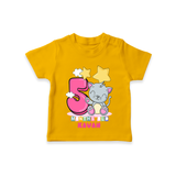 Celebrate The Fifth Month Birthday Customised T-Shirt - CHROME YELLOW - 0 - 5 Months Old (Chest 17")