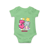 Celebrate The Fifth Month Birthday Customised Romper - GREEN - 0 - 3 Months Old (Chest 16")