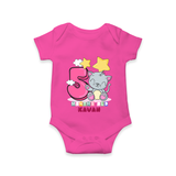 Make Your BabyÕs 5th Month Extra Special With Our Customized Baby Romper - HOT PINK - 0 - 3 Months Old (Chest 16")