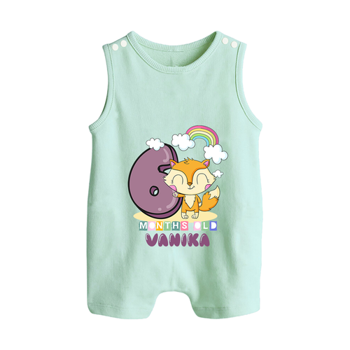 Custom Baby Romper Suit/ Sleeveless Romper for 6 Month Milestone | Soft Cotton Romper Suit/ Sleeveless Romper | Personalized Name Print