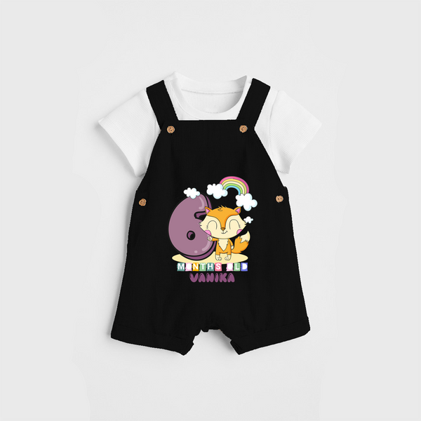 Celebrate The Sixth Month Birthday Customised Dungaree set - BLACK - 0 - 5 Months Old (Chest 17")