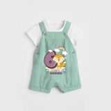 Celebrate The Sixth Month Birthday Customised Dungaree set - LIGHT GREEN - 0 - 5 Months Old (Chest 17")