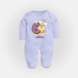 Make Your BabyÕs 6th Month Extra Special With Our Customized Baby Sleep Suit - BABY BLUE - New Born (Chest 7.5")