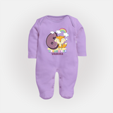 Make Your BabyÕs 6th Month Extra Special With Our Customized Baby Sleep Suit - LILAC - New Born (Chest 7.5")