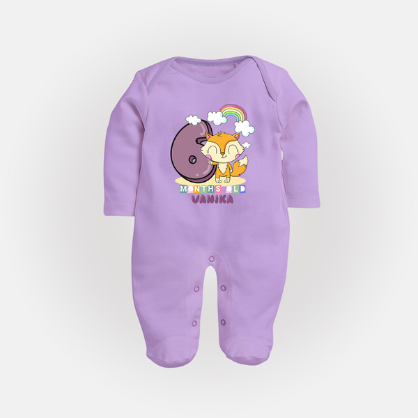 Make Your BabyÕs 6th Month Extra Special With Our Customized Baby Sleep Suit - LILAC - New Born (Chest 7.5")