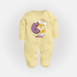 Make Your BabyÕs 6th Month Extra Special With Our Customized Baby Sleep Suit - PASTEL YELLOW - New Born (Chest 7.5")