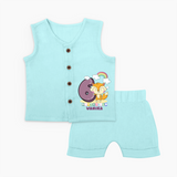 Make Your BabyÕs 6th Month Extra Special With Our Customized Baby Jabla Set - BABY BLUE - 0 - 3 Months Old (Chest 9.8")