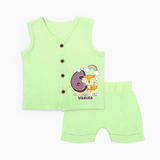 Make Your BabyÕs 6th Month Extra Special With Our Customized Baby Jabla Set - PASTEL GREEN - 0 - 3 Months Old (Chest 9.8")