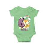 Make Your BabyÕs 6th Month Extra Special With Our Customized Baby Romper - GREEN - 0 - 3 Months Old (Chest 16")