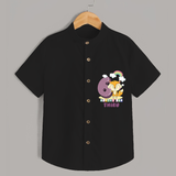 Celebrate The Sixth Month Birthday Customised Shirt - BLACK - 0 - 6 Months Old (Chest 21")