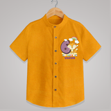 Custom Baby Shirt for 6 Month Milestone | Soft Cotton Shirt | Personalized Name Print - CHROME YELLOW - 0 - 6 Months Old (Chest 23")
