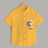 Celebrate The Sixth Month Birthday Customised Shirt - YELLOW - 0 - 6 Months Old (Chest 21")