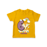 Celebrate The Sixth Month Birthday Customised T-Shirt - CHROME YELLOW - 0 - 5 Months Old (Chest 17")