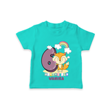 Celebrate The Sixth Month Birthday Customised T-Shirt - TEAL - 0 - 5 Months Old (Chest 17")