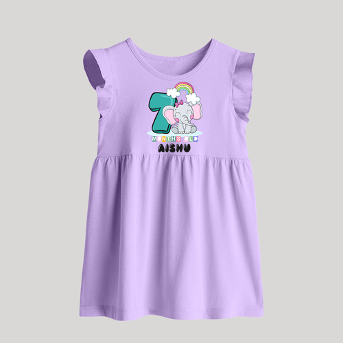 Custom Baby Baby Frock for 7 Month Milestone | Soft Cotton Baby Frock | Personalized Name Print
