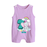 Make Your BabyÕs 7th Month Extra Special With Our Customized Baby Romper Suit - LILAC - 0 - 5 Months Old (Chest 18")