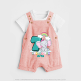 Make Your BabyÕs 7th Month Extra Special With Our Customized Baby Dungaree Set - PEACH - 0 - 5 Months Old (Chest 18")