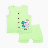 Make Your BabyÕs 7th Month Extra Special With Our Customized Baby Jabla Set - PASTEL GREEN - 0 - 3 Months Old (Chest 9.8")