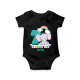 Make Your BabyÕs 7th Month Extra Special With Our Customized Baby Romper - BLACK - 0 - 3 Months Old (Chest 16")