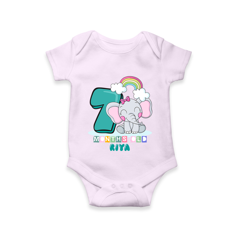 Make Your BabyÕs 7th Month Extra Special With Our Customized Baby Romper - LILAC - 0 - 3 Months Old (Chest 16")