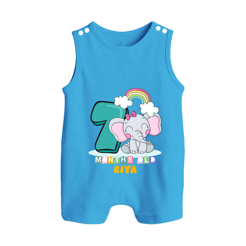 Make Your BabyÕs 7th Month Extra Special With Our Customized Baby Romper Suit - ROYAL BLUE - 0 - 5 Months Old (Chest 18")