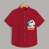 Celebrate The Seventh Month Birthday Customised Shirt - RED - 0 - 6 Months Old (Chest 21")