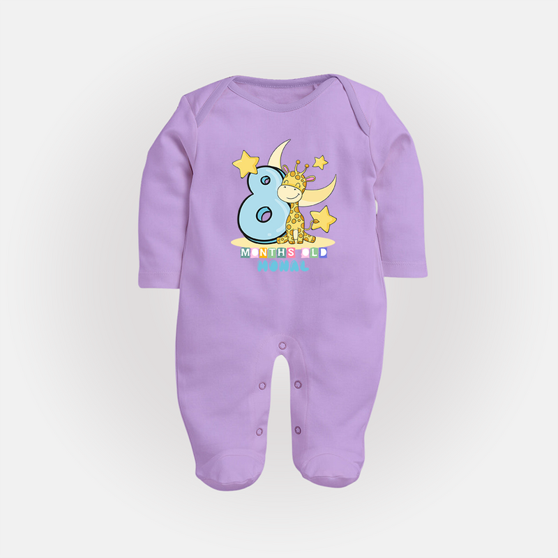 Make Your BabyÕs 8th Month Extra Special With Our Customized Baby Sleep Suit - LILAC - New Born (Chest 7.5")