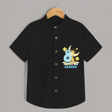 Celebrate The Eighth Month Birthday Customised Shirt - BLACK - 0 - 6 Months Old (Chest 21")