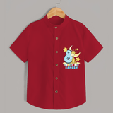 Celebrate The Eighth Month Birthday Customised Shirt - RED - 0 - 6 Months Old (Chest 21")