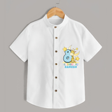 Celebrate The Eighth Month Birthday Customised Shirt - WHITE - 0 - 6 Months Old (Chest 21")