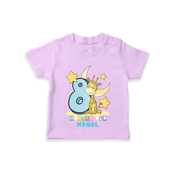 Celebrate The Eighth Month Birthday Customised T-Shirt - LILAC - 0 - 5 Months Old (Chest 17")