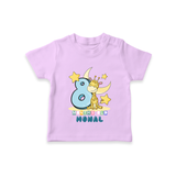 Custom Baby T-Shirt for 8 Month Milestone | Soft Cotton T-Shirt | Personalized Name Print - LILAC - 0-5 Months Old (Chest 17")