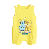 Make Your BabyÕs 8th Month Extra Special With Our Customized Baby Romper Suit - PASTEL YELLOW - 0 - 5 Months Old (Chest 18")