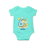Celebrate The Eighth Month Birthday Customised Romper - ARCTIC BLUE - 0 - 3 Months Old (Chest 16")