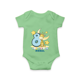Celebrate The Eighth Month Birthday Customised Romper - GREEN - 0 - 3 Months Old (Chest 16")
