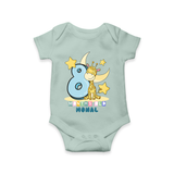 Celebrate The Eighth Month Birthday Customised Romper - MINT GREEN - 0 - 3 Months Old (Chest 16")