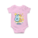 Celebrate The Eighth Month Birthday Customised Romper - PINK - 0 - 3 Months Old (Chest 16")