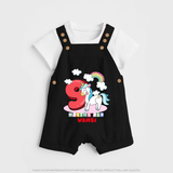 Make Your BabyÕs 9th Month Extra Special With Our Customized Baby Dungaree Set - BLACK - 0 - 5 Months Old (Chest 18")