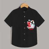 Celebrate The Ninth Month Birthday Customised Shirt - BLACK - 0 - 6 Months Old (Chest 21")