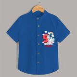 Celebrate The Ninth Month Birthday Customised Shirt - COBALT BLUE - 0 - 6 Months Old (Chest 21")